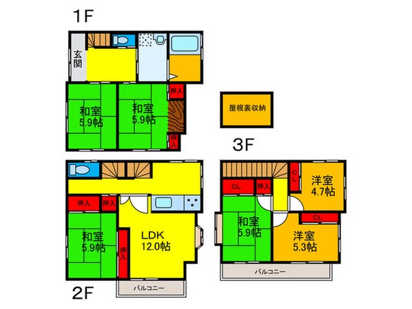 星田8丁目戸建の物件間取画像